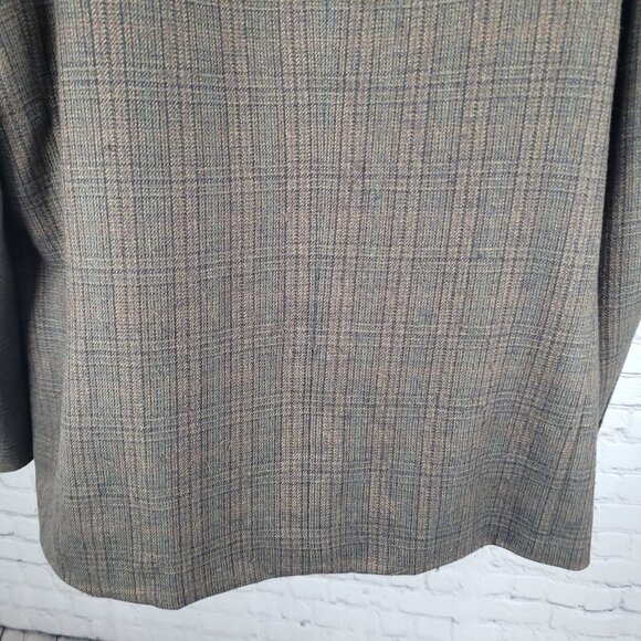 Oscar De La Renta Brown 100% Lambswool 2 Button Blazer Sport Coat Size 48R - Picture 14 of 16